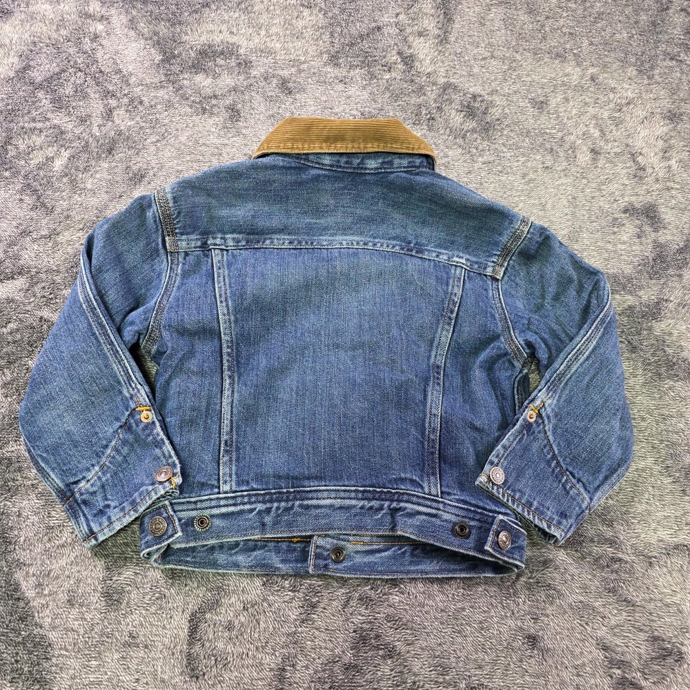 Ralph Lauren Polo Country Corduroy Collar Denim Jacket Kids Size 6 Unisex - Picture 2 of 9